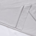 Boutique Blanche Ladder Lace Duvet Cover Set 100% Cotton 300Tc Light Grey 260*240 Cm image number 2