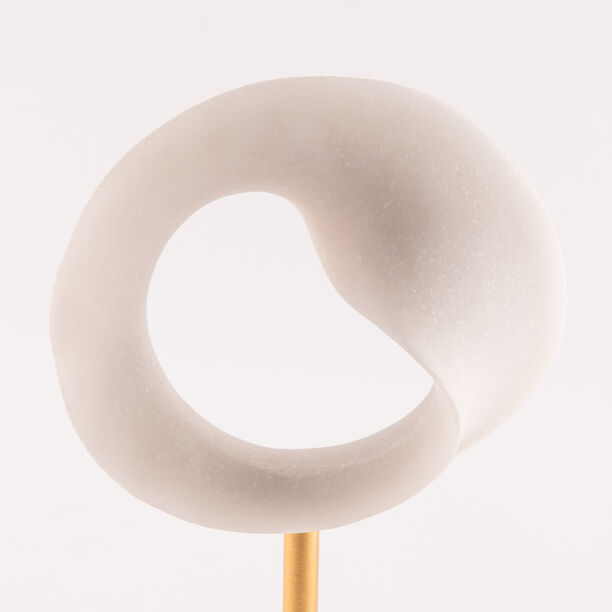 Homez resin pisa decorative sculpture 20*9.7*30cm, white and gold image number 2