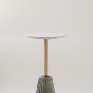 Homez marble side table 30*64cm, green