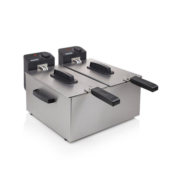 Princess Classic Double Fryer 2 X 3L, Stainless Steel Housing. image number 0