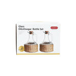 Alberto glass oil & vinegar with basket set 2pcs image number 3