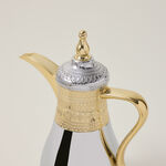 Dallaty jambiyah set of 2 gold & silver steel vacuum flask image number 5