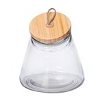 Alberto Leaning Glass Jar With Wooden Lid 1900Ml image number 2