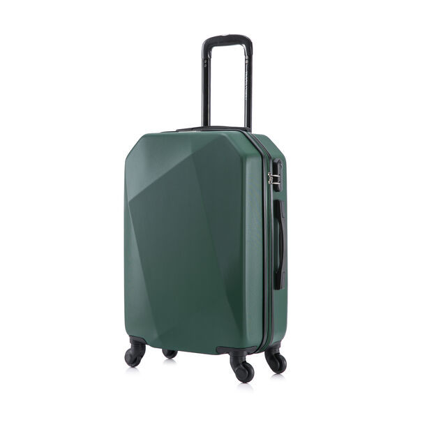 4 Piece Dark Green Abs Travel Bag Set Diamond image number 9