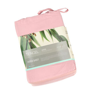 Tencel Fitted Sheet 180X200+35 Cm Powder