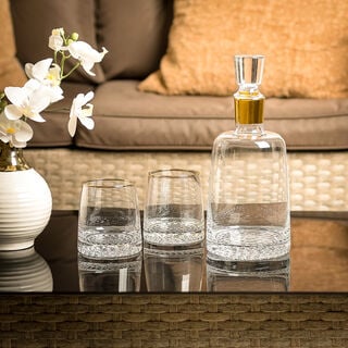 Drink Set 7 Pcs Gold Rim Tumbler 270Ml