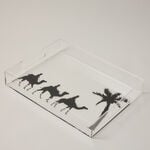 Dallaty Acrylic Serving Tray with Black Camel Print image number 0