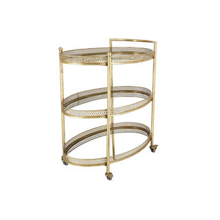 Serving Trolley 3 Tier Metal Gold