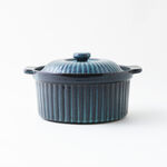 La Mesa stoneware food saver with lid 24.5*21*10.5cm, blue image number 0