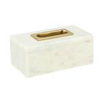 Tissue Box Marble White image number 0