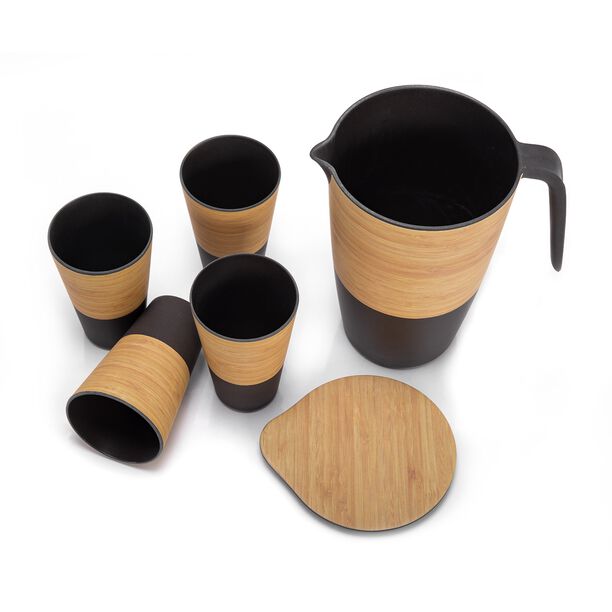 Bamboo Fibre  5Pcs Set ( 1 Jug + 4 Cups) image number 1
