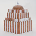 Homez Noorain Collection Decoration Item, White & Brown, 30*30*35 Cm image number 3