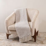 Geo pattern chenille jacquard throw 130*170cm image number 0