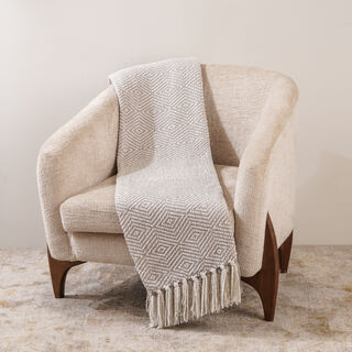 Geo pattern chenille jacquard throw 130*170cm