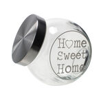 Alberto Round Glass Storage Jar With Metal Lid And Decal 1250Ml image number 0