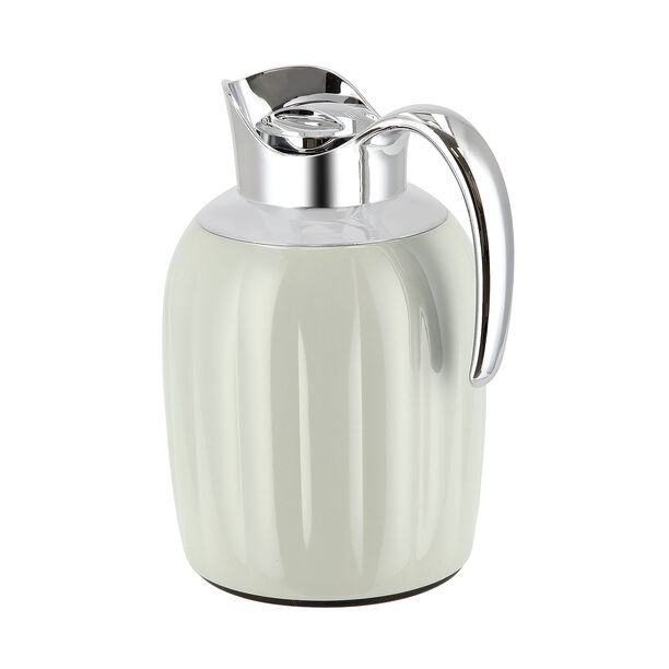 Dallaty pumpk steel vacuum flask grey & chrome 1L image number 2