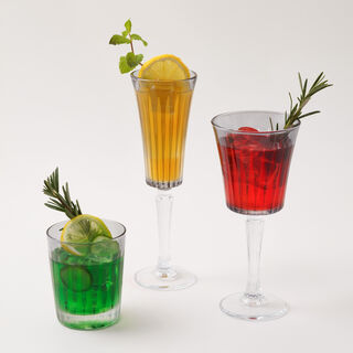 La Mesa Glass Juice Cups Set 4Pcs 290Ml, Green