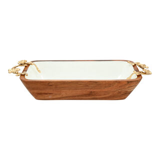 La Mesa Rectangle Dish Large Enamel Gold36 X 20