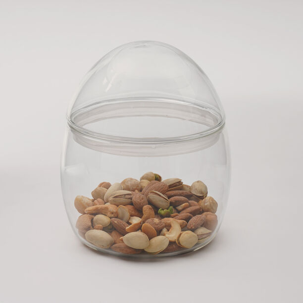 Dallaty Acrylic Nuts Bowl With Dome Lid, 13*13*15 Cm image number 0