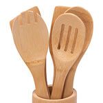Bamboo Utensils 5 Pcs Set Inside Holder image number 3