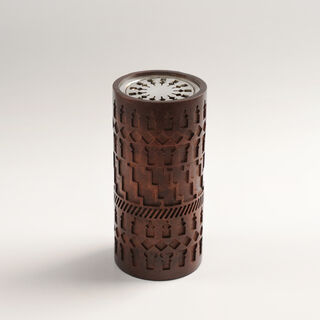 Homez Wooden Oud Burner Roshn Collection, 8*8*17Cm
