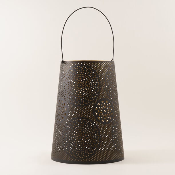 Homez Zahra Collection Lantern, Black & Gold, 30.5*30.5*40.5 Cm image number 2