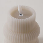 Homez Candle Vase Shape 8.5*11Cm Soy Wax, Beige image number 2