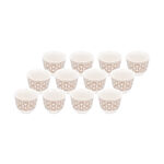 Dallaty gold porcelain Saudi coffee cups set 12 pcs image number 1