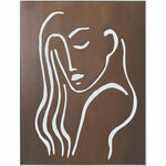 Homez wall art framed lady canvas 90*120cm image number 1
