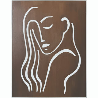 Homez wall art framed lady canvas 90*120cm
