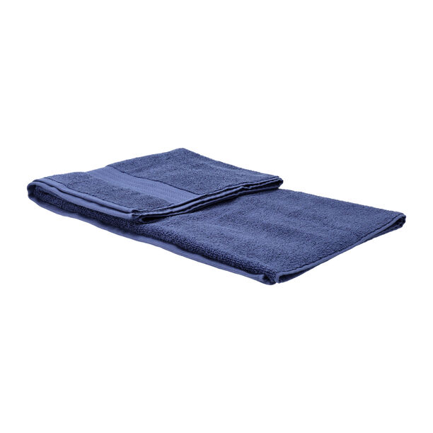 COTTAGE Bath Towle Zero Twist Indian Cotton 90x150Cm 400 GSM Dark Blue image number 1