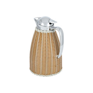 Dallety Steel Vacuum Flask Rattan Design Brown 1L