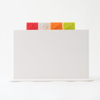 Alberto 4Pcs Cutting Boards With Stand, White