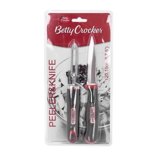 Betty Crocker 2Pcs Peeler Knife Set L:19.5 & 19 Cm