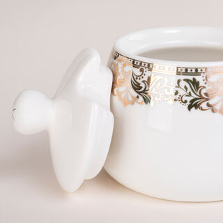 Lamesa 28 Pieces Porcelain Tea And Coffee Set White Gold