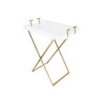 Gold&white serving metal table 73*46.5*88 cm image number 2