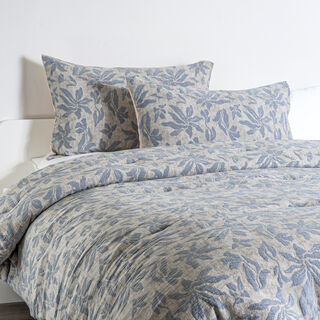 Boutique Blanche 3pc cotton jacquard queen comforter set, blue 200*240cm