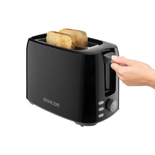 2 slots Sencor black electric toaster 750 W