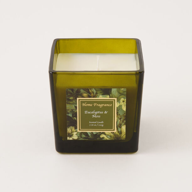 Homez Flowery Scented Candle Wax Eucalyptus And Moss 220 G image number 2