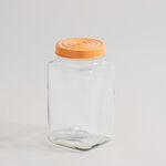 Herevin glass canister orange 2L 11.5*11.5*21.3cm image number 0