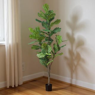 Homez artificial plant ficus lyrata in pot, green 60*60*160cm