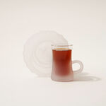 Dallaty tea set 12 pcs frosted glass white image number 0