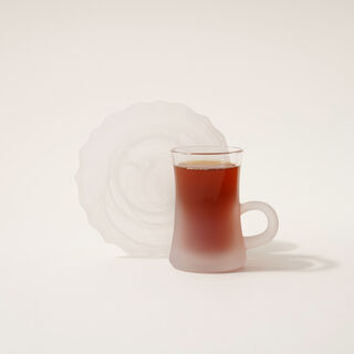 Dallaty tea set 12 pcs frosted glass white