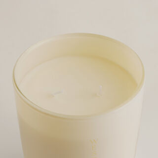 Homez tuscan leather scented candle in jar 470g