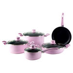 Alberto Non Stick Cookware Set 9 Pieces Pink Color image number 1