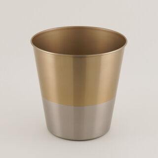 سلة مهملات هومز ستانلس ستيل ذهبي فاتح 25 سم