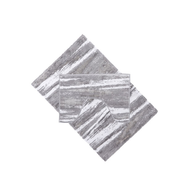Light grey bathmat set 2 pcs image number 2
