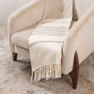 Texture woven throw 130*170cm beige