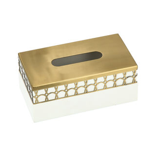 Metal & Wood Tissue Box Qamaryat