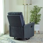 Parma manual recliner/rocking chair, dark grey image number 4
